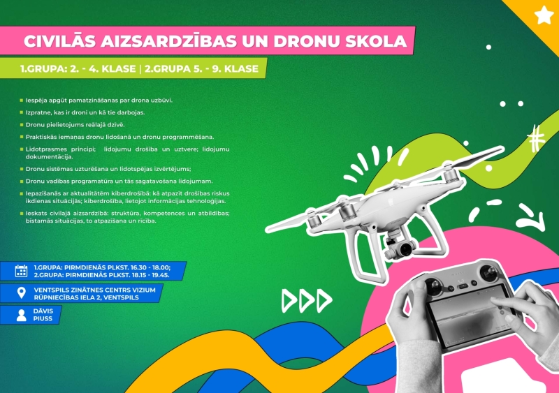  Civilās aizsardzības un dronu skola