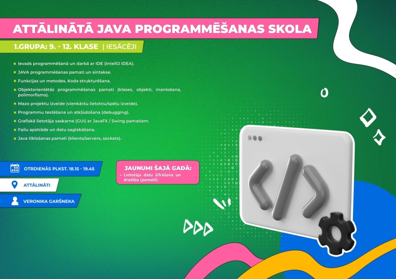 Attālinātā java programmēšanas skola