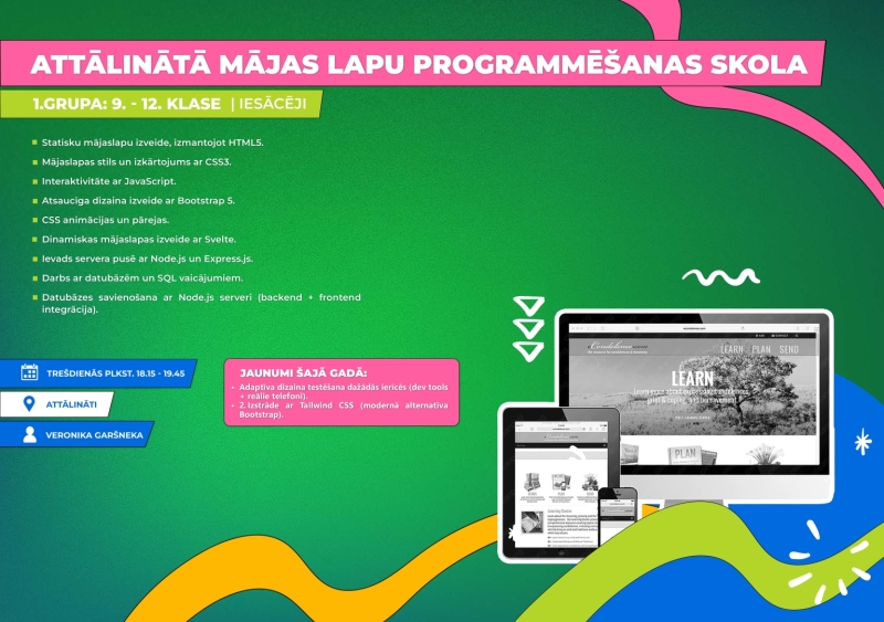 Attālinātā mājas lapu programmēšanas skola 