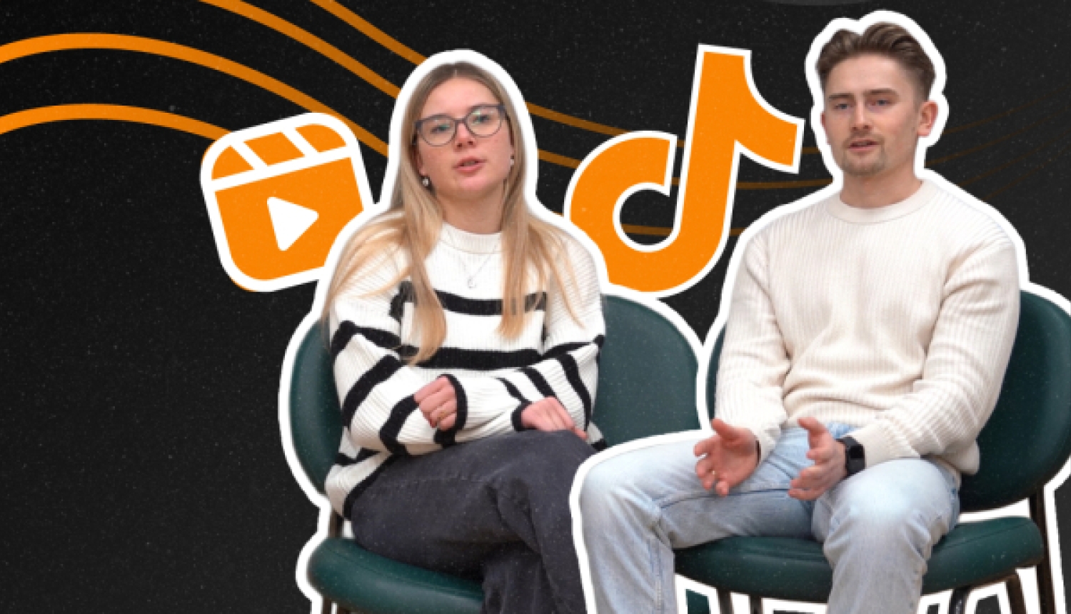 Meitene un zēns sēž